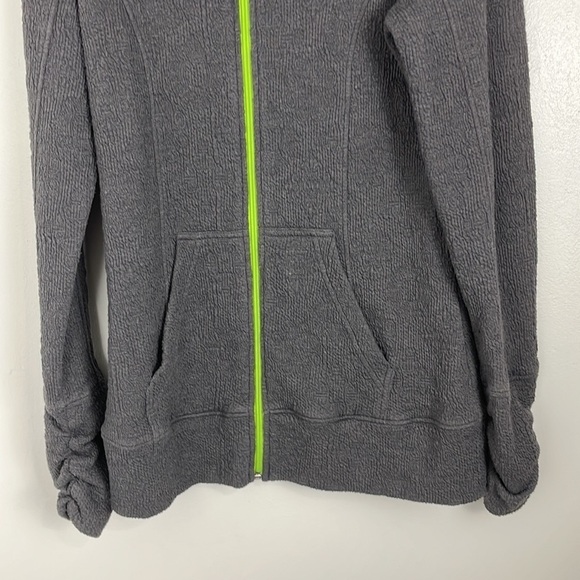 Tonia Debellis Grey Wrinkle-Style Zip-Up Jacket - Picture 3 of 10